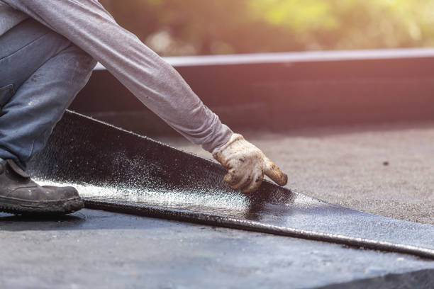 Professional Basement Waterproofing technician working in Maplewood, OH